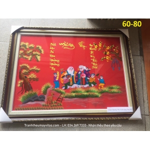 TRANH THÊU MÁY MỪNG THỌ ÔNG BÀ TRANH THÊU MÁY MỪNG THỌ ÔNG BÀ