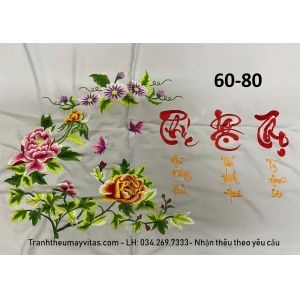TRANH THÊU MÁY PHÚC LỘC THỌ 60x80 TRANH THÊU MÁY PHÚC LỘC THỌ 60x80