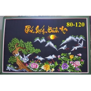 TRANH THÊU MÁY TÙNG HẠC HOA MẪU ĐƠN TRANH THÊU MÁY TÙNG HẠC HOA MẪU ĐƠN