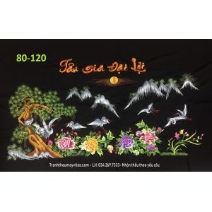 TRANH THÊU MÁY TÂN GIA ĐẠI LỢI 80x120 TRANH THÊU MÁY TÂN GIA ĐẠI LỢI 80x120