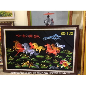 TRANH THÊU MÁY MÃ ĐÁO THÀNH CÔNG 80x120
