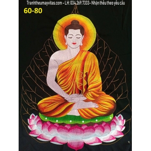 TRANH THÊU PHẬT A DI ĐÀ 60X80