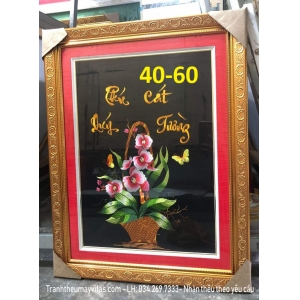 TRANH THÊU MÁY CÁC LOẠI HOA 40x60 TRANH THÊU MÁY CÁC LOẠI HOA 40x60
