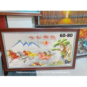 TRANH THÊU MÁY MÃ ĐÁO THÀNH CÔNG KT 60x80 TRANH THÊU MÁY MÃ ĐÁO THÀNH CÔNG KT 60x80
