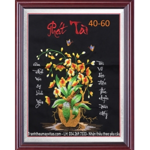 TRANH THÊU MÁY CÁC LOẠI HOA 40x60 TRANH THÊU MÁY CÁC LOẠI HOA 40x60