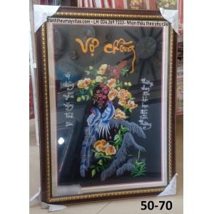 TRANH THÊU MÁY VỢ CHỒNG TRANH THÊU MÁY VỢ CHỒNG